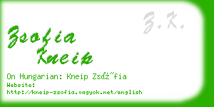 zsofia kneip business card